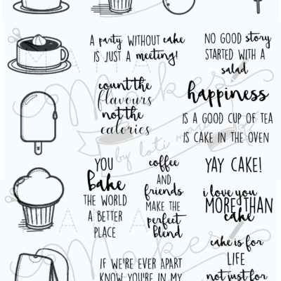 Cake and Friends  - 22 Stamps