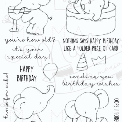 Elephant Birthday - 16 Stamps