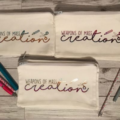 Calico Pencil Case - 'Weapons of Mass Creation'