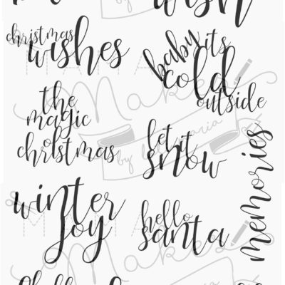 Mama Makes - Totally Christmas Sentiments - 11 Stamps