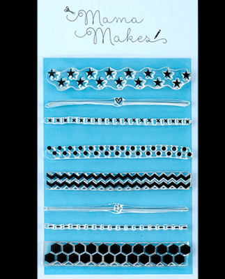 Mama Makes - Funky Borders - 8 Stamps