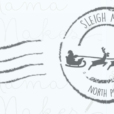 Mama Makes - Sleigh Mail Postmark Stamp