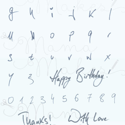 Ben's Hand - Lower Case Alphabet Stamp Set