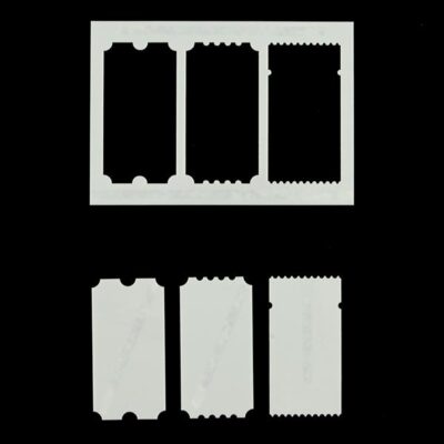 Mama Makes Vintage Tickets Stencil & 3 Masks