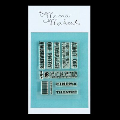 Mama Makes Vintage Tickets Stamp Set - 12 Stamps