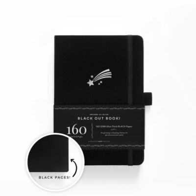 Archer & Olive - A5 Shooting Star Blackout Dot Grid Journal