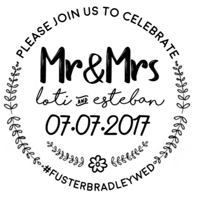 Personalised Wedding Celebration Wreath Clear Stamp