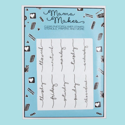 A Beautiful Year - Days of the Week - A6 Stamp Set