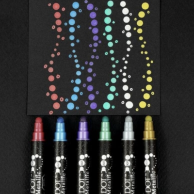 Zig Clean Colour Dot Pens - Metallics - Set of 6