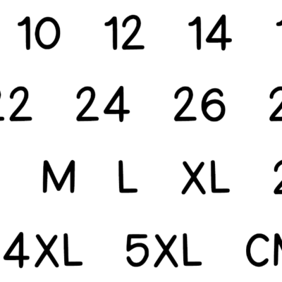 Adult Size Clothing Label Stamps