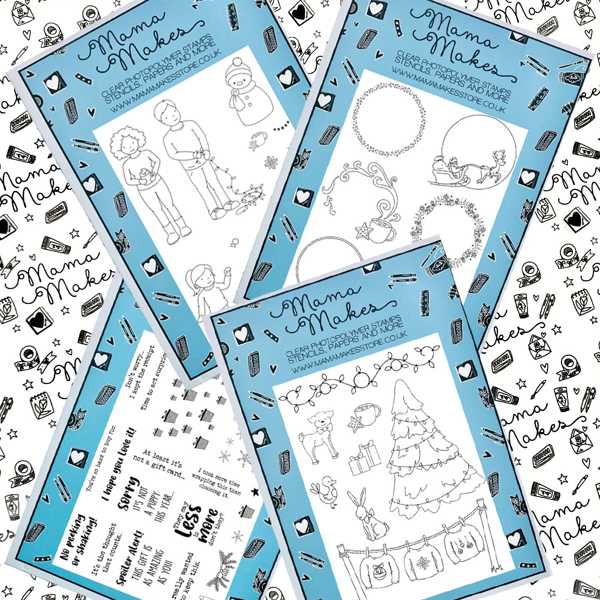 Mama Makes - Warm Winter Wishes - Complete Stamp Collection