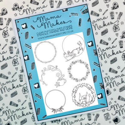 Mama Makes - Warm Winter Wreaths - 6 Clear Stamps