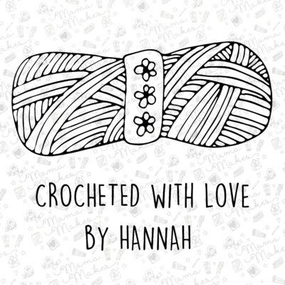 Crocheted With Love - Personalised Clear Stamp