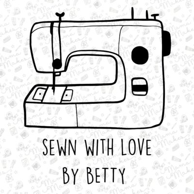 Sewn With Love - Personalised Clear Stamp