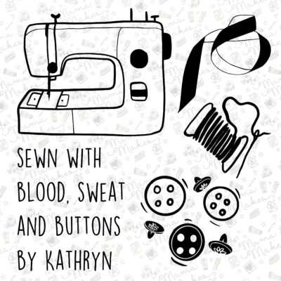Blood, Sweat and Buttons - Personalised Clear Stamp