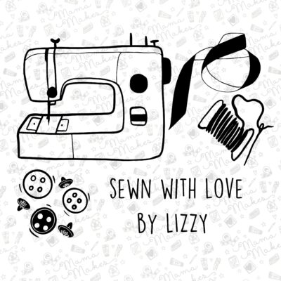 Sewn with Love & Buttons - Personalised Clear Stamp