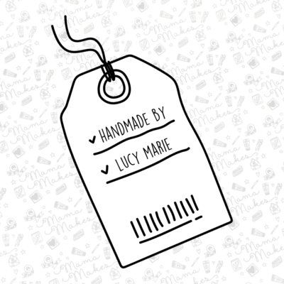 Doodled Tag - Personalised Clear Stamp