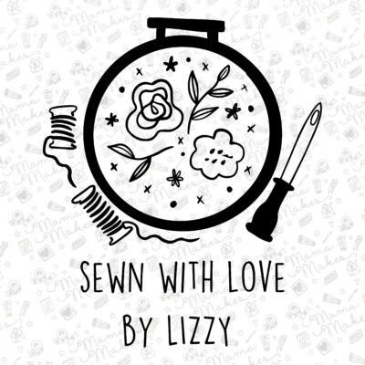 Sewn with Love Hoop - Personalised Clear Stamp