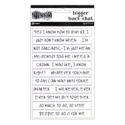 Bigger Back Chat Sticker Pack - White Set 2 - 8 of 4"x 6" Sheets