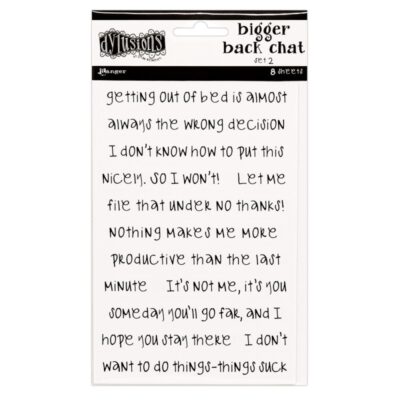 Back Chat Sticker Pack - White Set 2 - 8 of 4"x 6" sheets