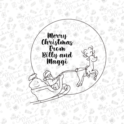 Sleigh In The Moon - Personalised Clear Stamp