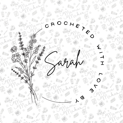 Mama Makes Personalised Stamp - Crocheted with Love