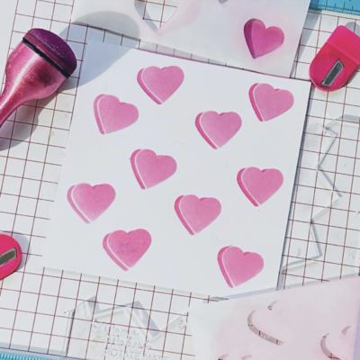 Mama Makes - Layering Stencils - Candy Hearts (Set of 4)