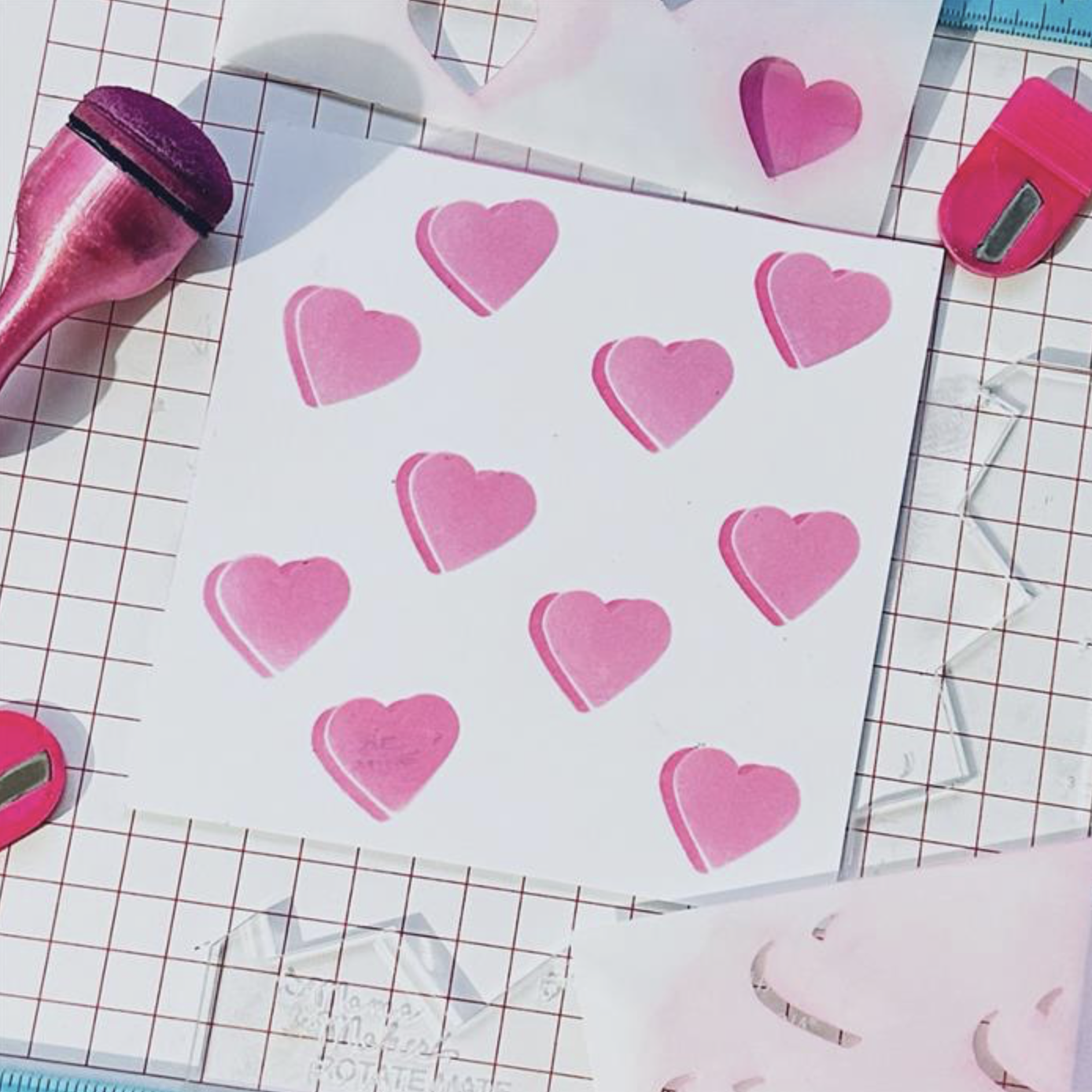 Mama Makes - Layering Stencils - Candy Hearts (Set of 4)