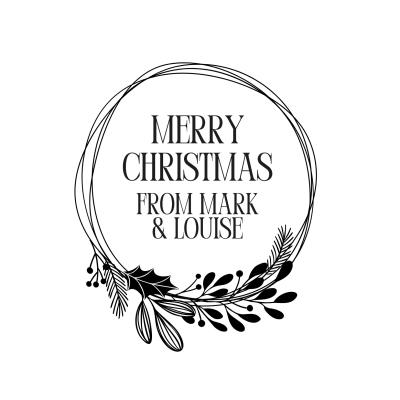 Mistletoe Swag Personalised Clear Stamp