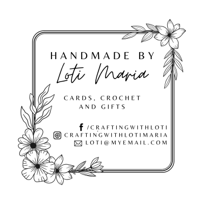 Floral Large Square Personalised Clear Stamp